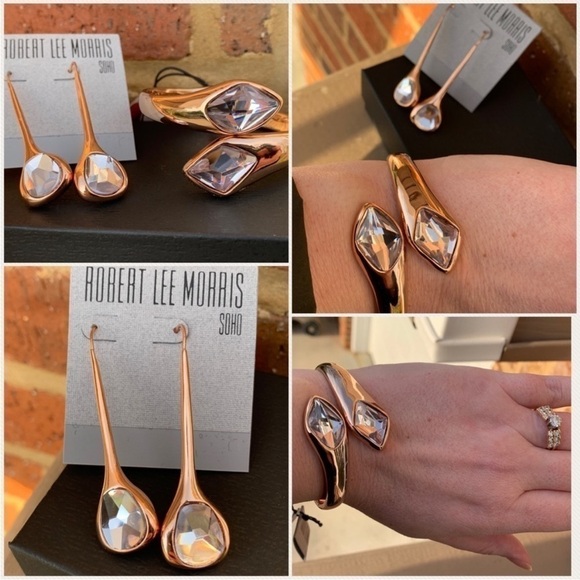Robert Lee Morris Jeweled Bracelet Earring Set NWT - Picture 4 of 5
